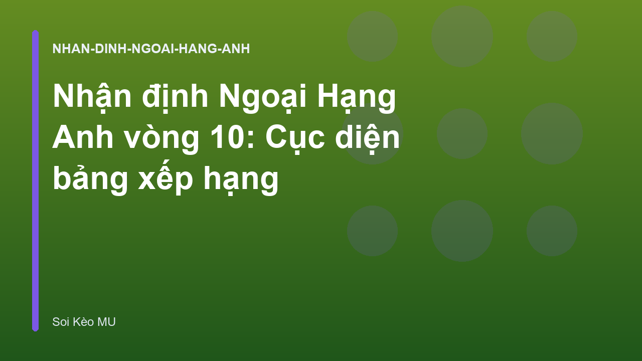 Nhận định Ngoại Hạng Anh vòng 10: Cục diện bảng xếp hạng